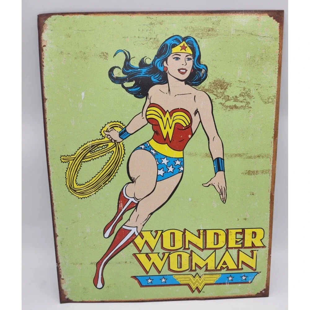 Wonder Woman Retro Metal Tin Sign DC Comics Home Kids Room Wall Decor #1642